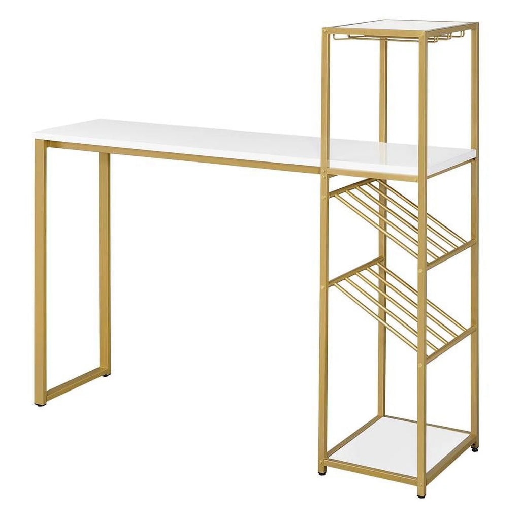 Metal Bar Table with Wine Shelf J5520