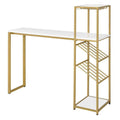 Metal Bar Table with Wine Shelf J5520