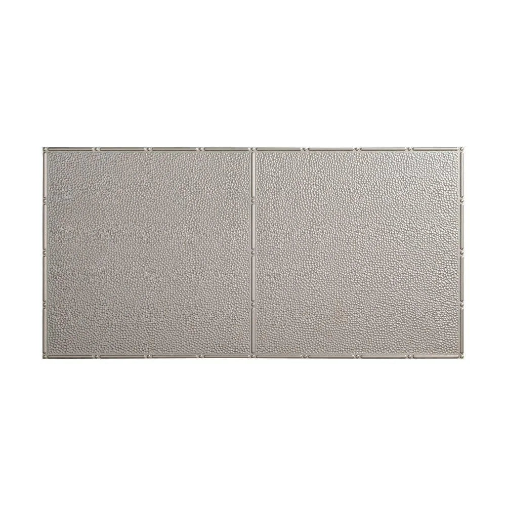 Decorative Vinyl Glue Up Ceiling Tile in Argent Silver (5 Pack) I2425