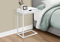 White C-shaped Metal Accent Table U771668