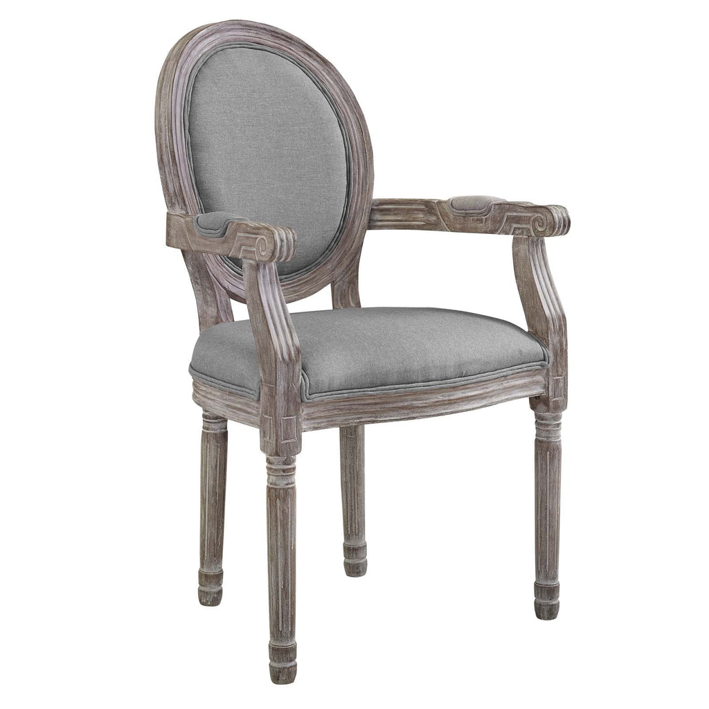 Light Gray Upholstered Fabric Dining Armchair W566