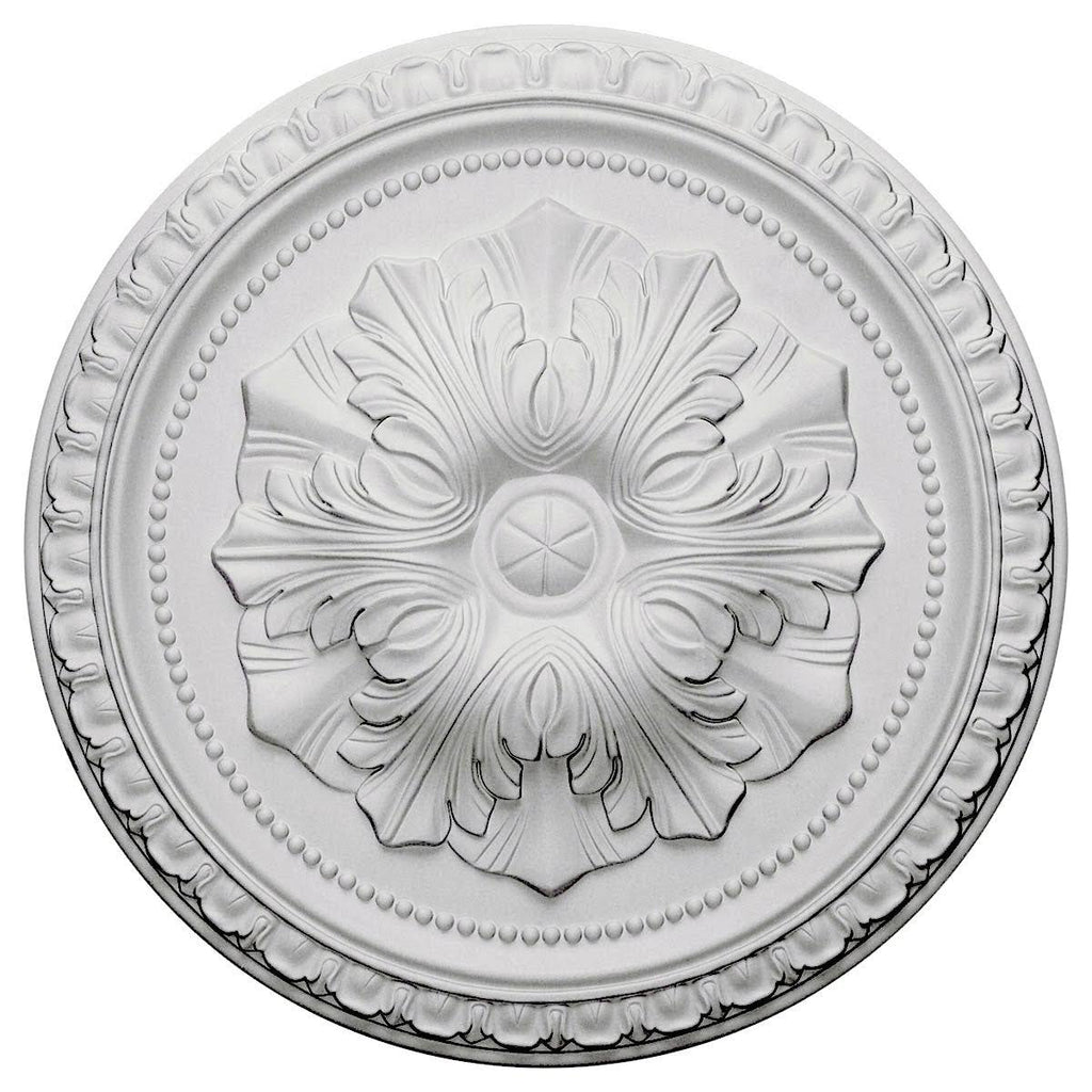 18 inch x 1 3/8 inch Hand-Painted Steel Gray Ceiling Medallion R8135