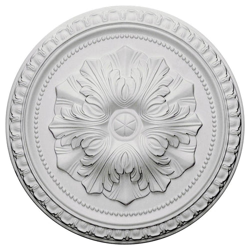 18 inch x 1 3/8 inch Hand-Painted Steel Gray Ceiling Medallion R8135
