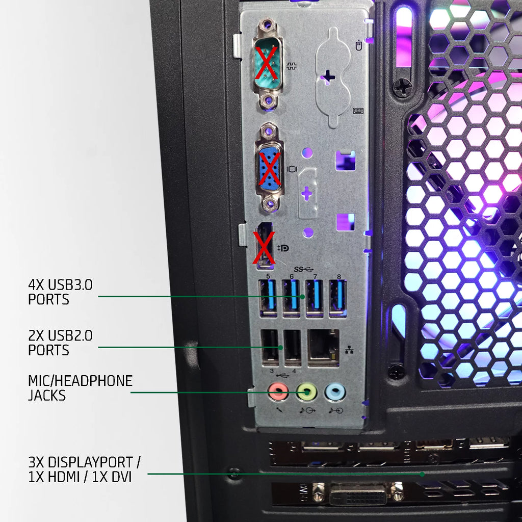 Intel i5 4th Gen AMD Radeon RX 580 8GB 16GB RAM 1TB Gaming PC Desktop Computer D861
