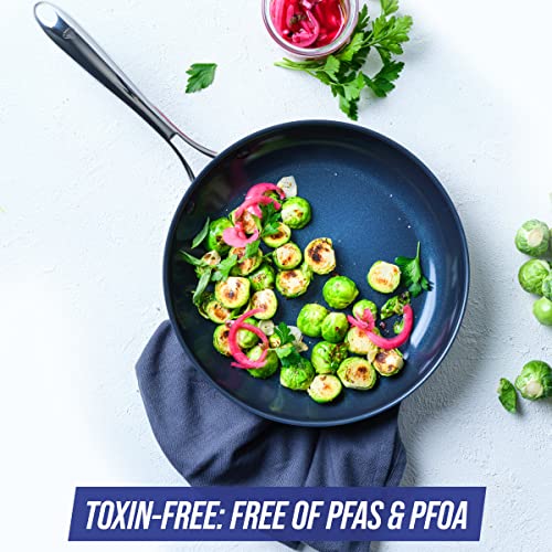 Grey 10" Hard Anodized Ceramic Nonstick Frying Pan U8287