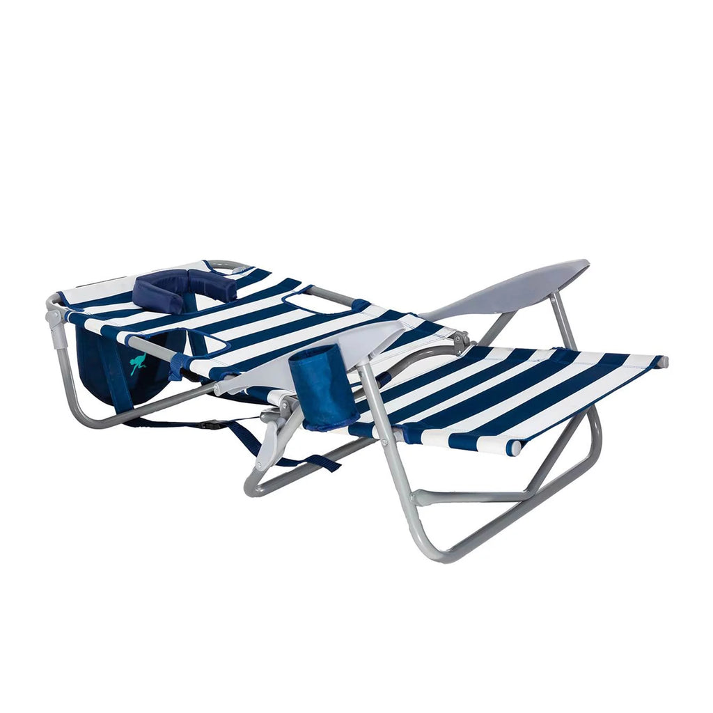 Striped Blue Backpack Beach Chair H87393