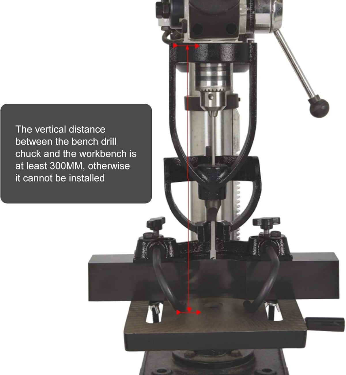 Bench Drill Locator Set, Square Hole Chisel Drilling Machine Woodworking Mortiser Location Tool, Mortising Attachment Kit I713089