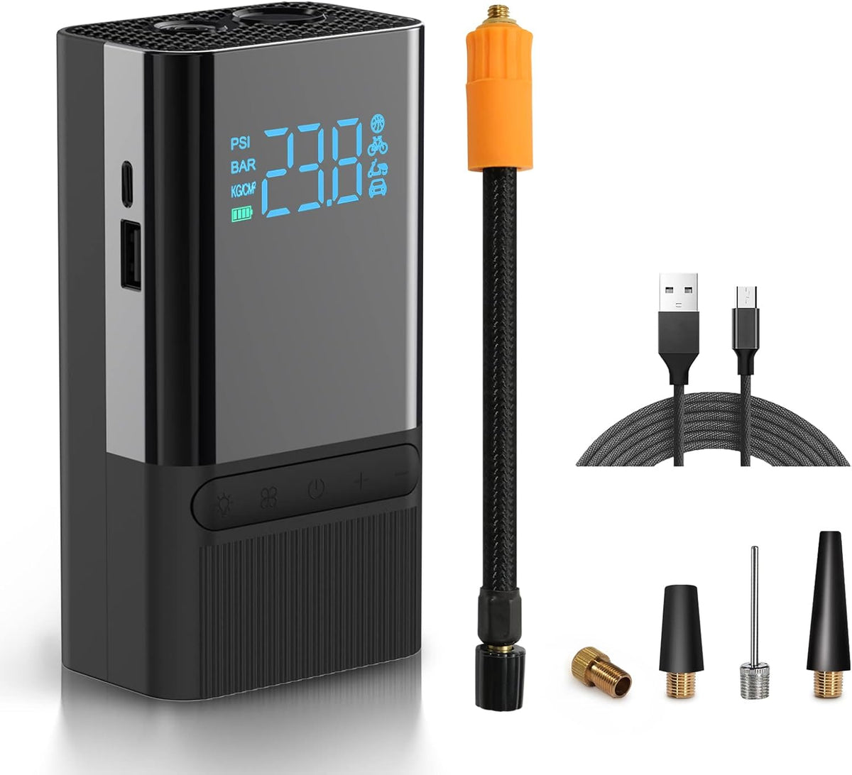 Portable Tire Inflator Air Compressor, 150PSI, 7000mAh Battery U219245
