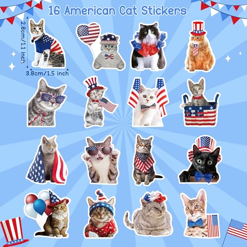1000PCS Christmas Cat Stickers T712