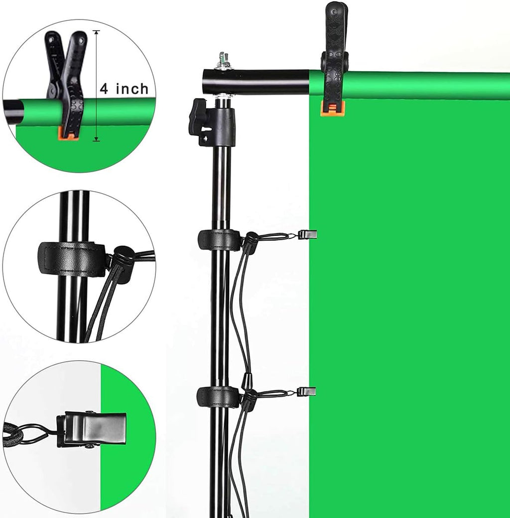 Backdrop Stand 6.5x10ft/2x3m Heavy Duty Background Stand Support System with Carrying Bag R8790