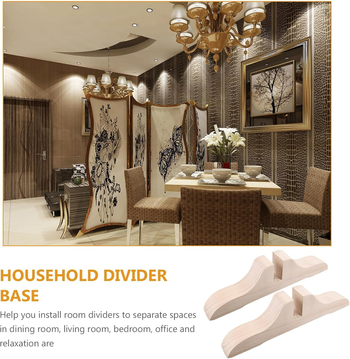 Wooden Room Divider Stand M4356