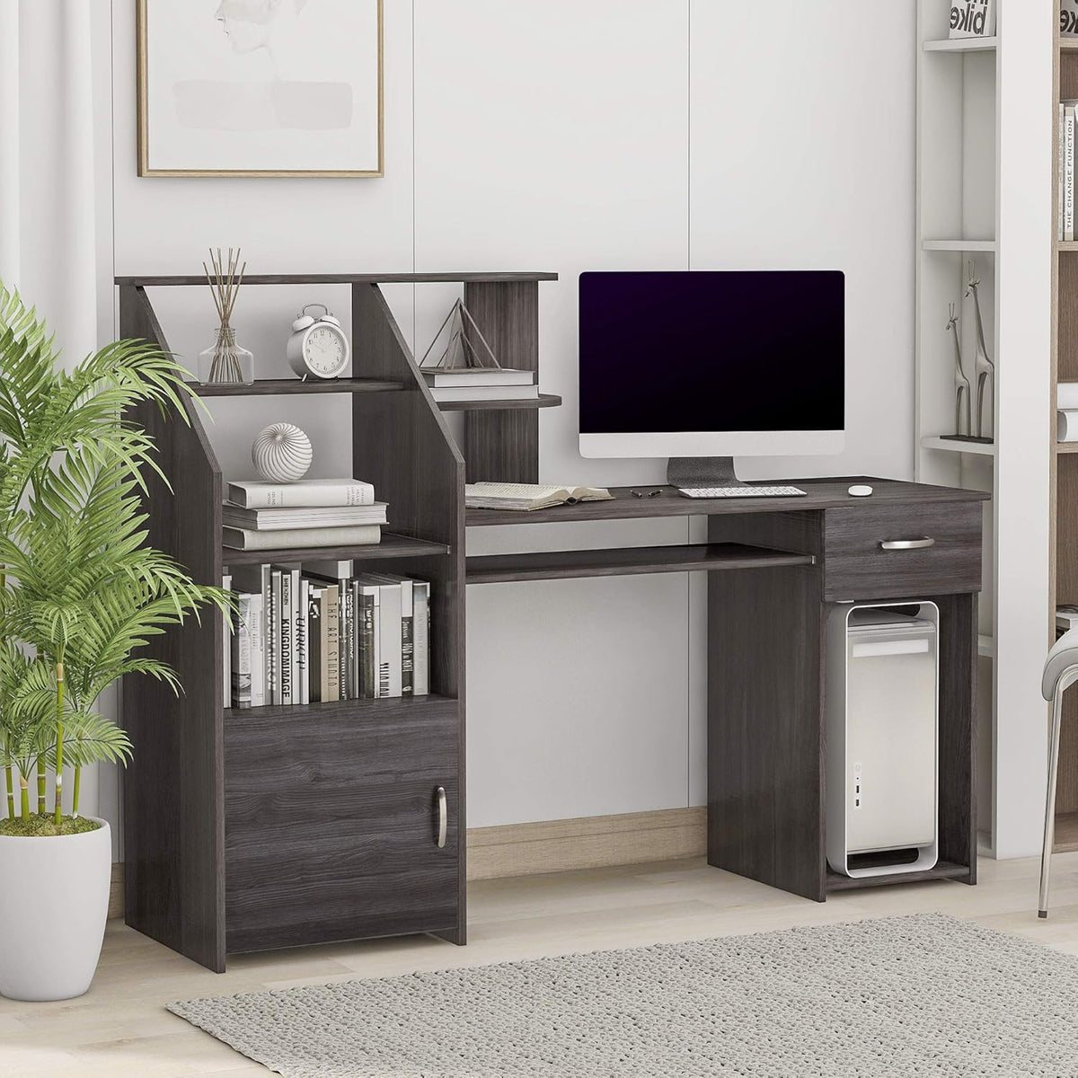 Computer Desk with Cabinet and Keyboard Tray X8992