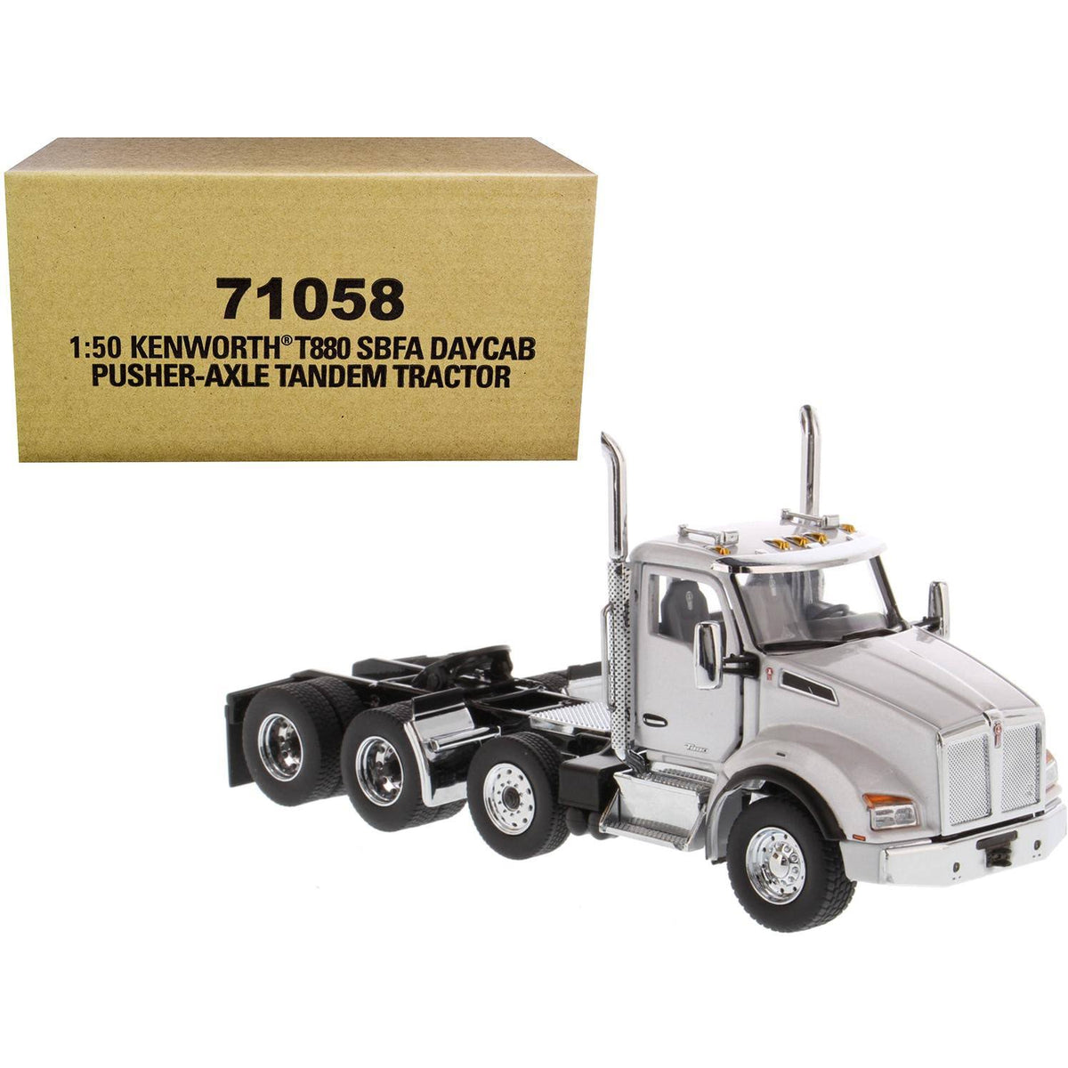 White Metallic 1/50 Diecast Truck Tractor Model C570072