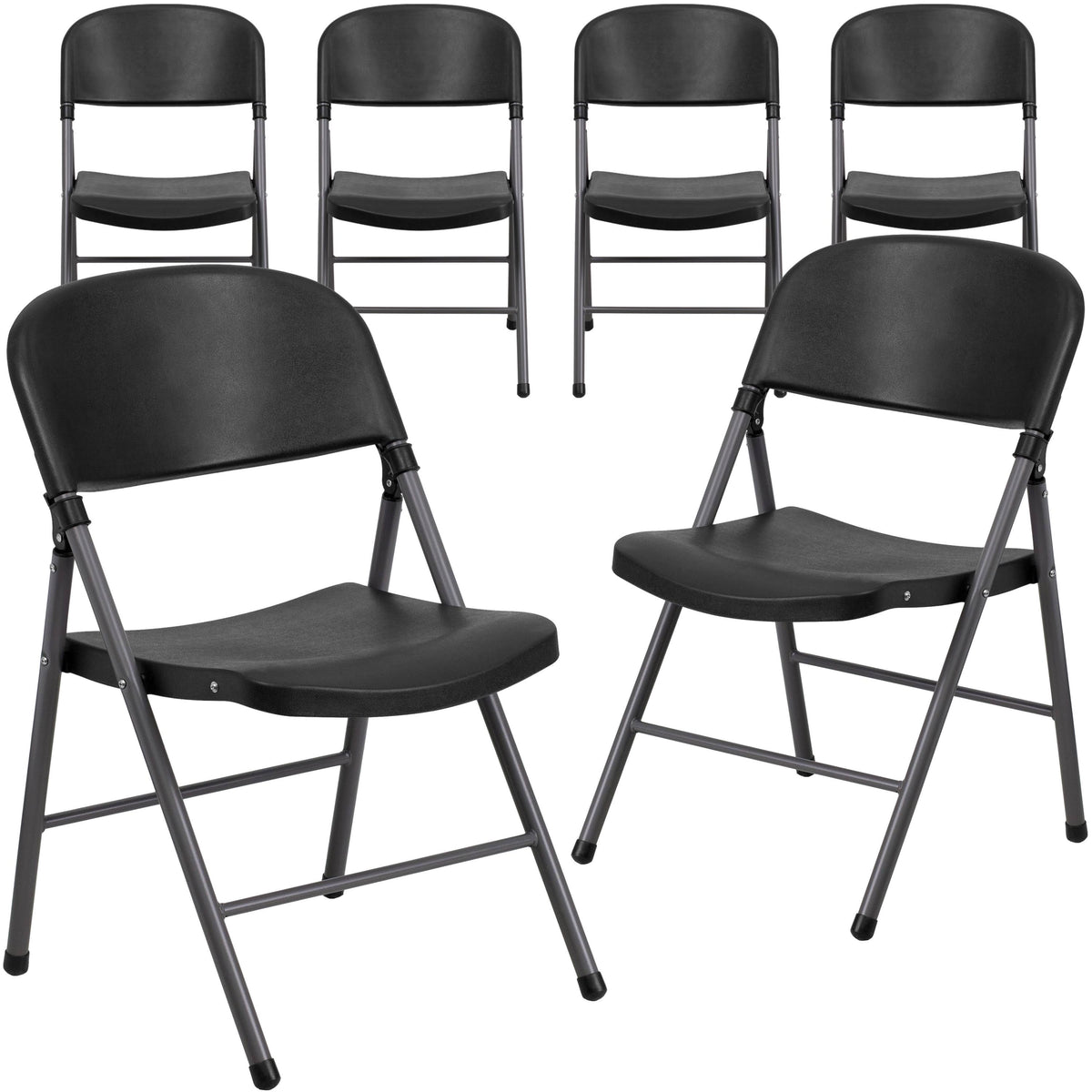 Black Plastic Folding Chair E3563