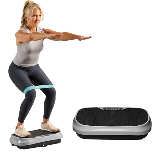 Mini Vibration Plate Exercise Machine with 2 Loop Bands & 4 Resistance Bands I347