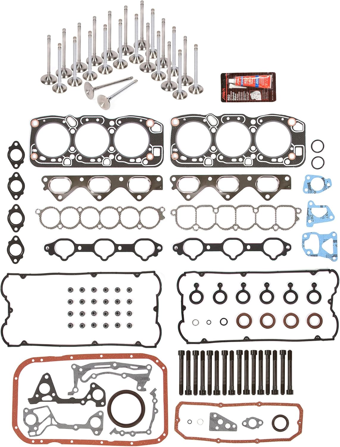 Full Gasket Set Head Bolts Intake Exhaust Valves U960941