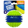 Translucent TPR 3-Part Spike LED & Squeak Ball Dog Toy J586