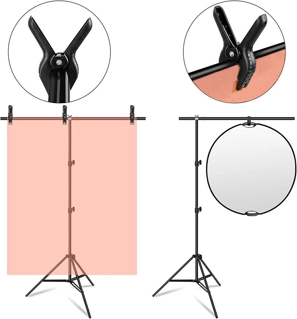 Backdrop Stand 6.5x10ft/2x3m Heavy Duty Background Stand Support System with Carrying Bag R8790
