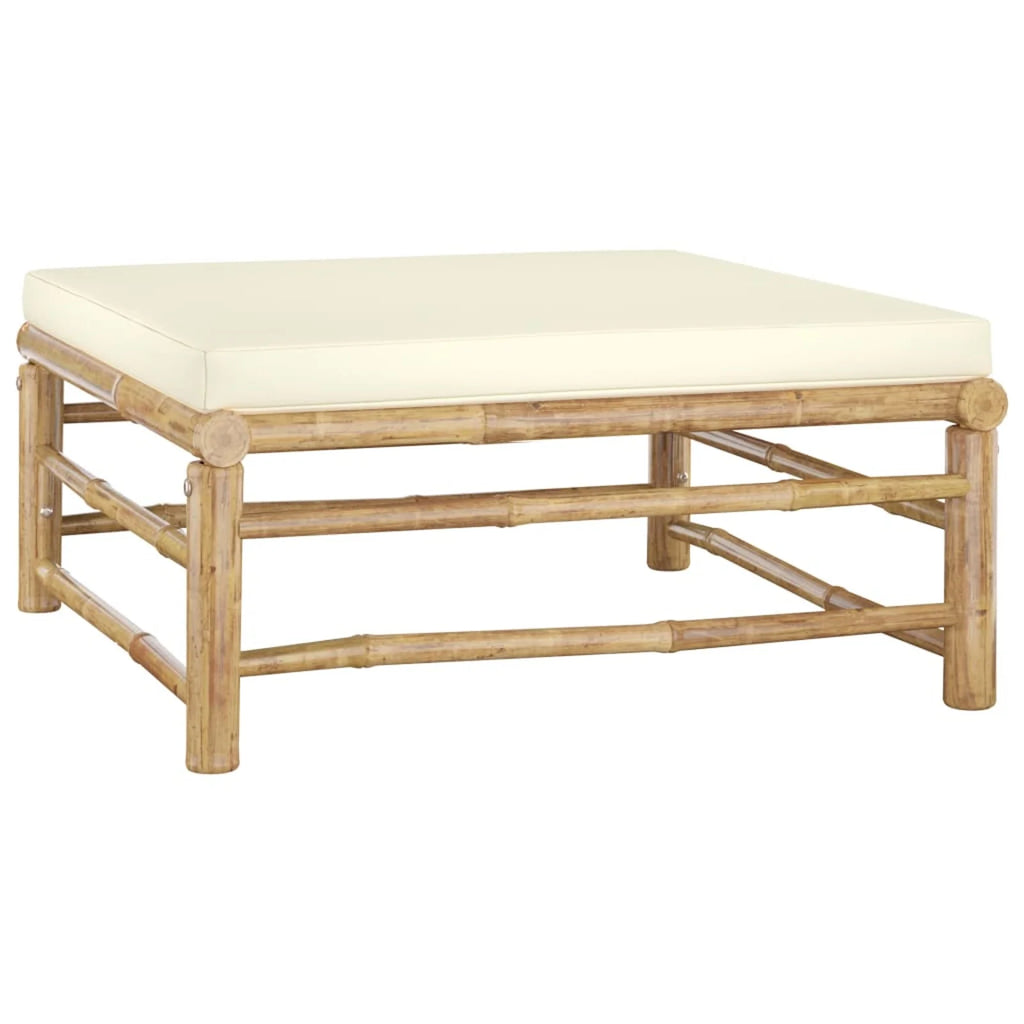 9 Piece Outdoor Sectional Sofa Set with Table Stool Bamboo F60351