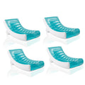 4 Pack Inflatable Pool Floating Raft with Cupholder T57512