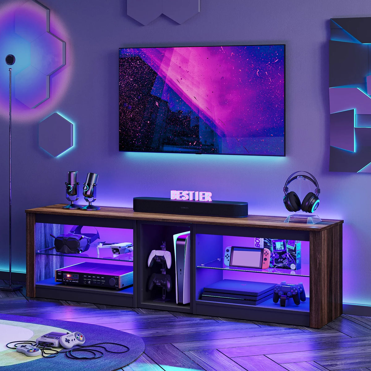 Walnut TV Stand C9473