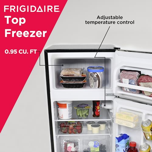 Compact Stainless Steel Top-Freezer Refrigerator, 3.2 cu ft Double Door C37639