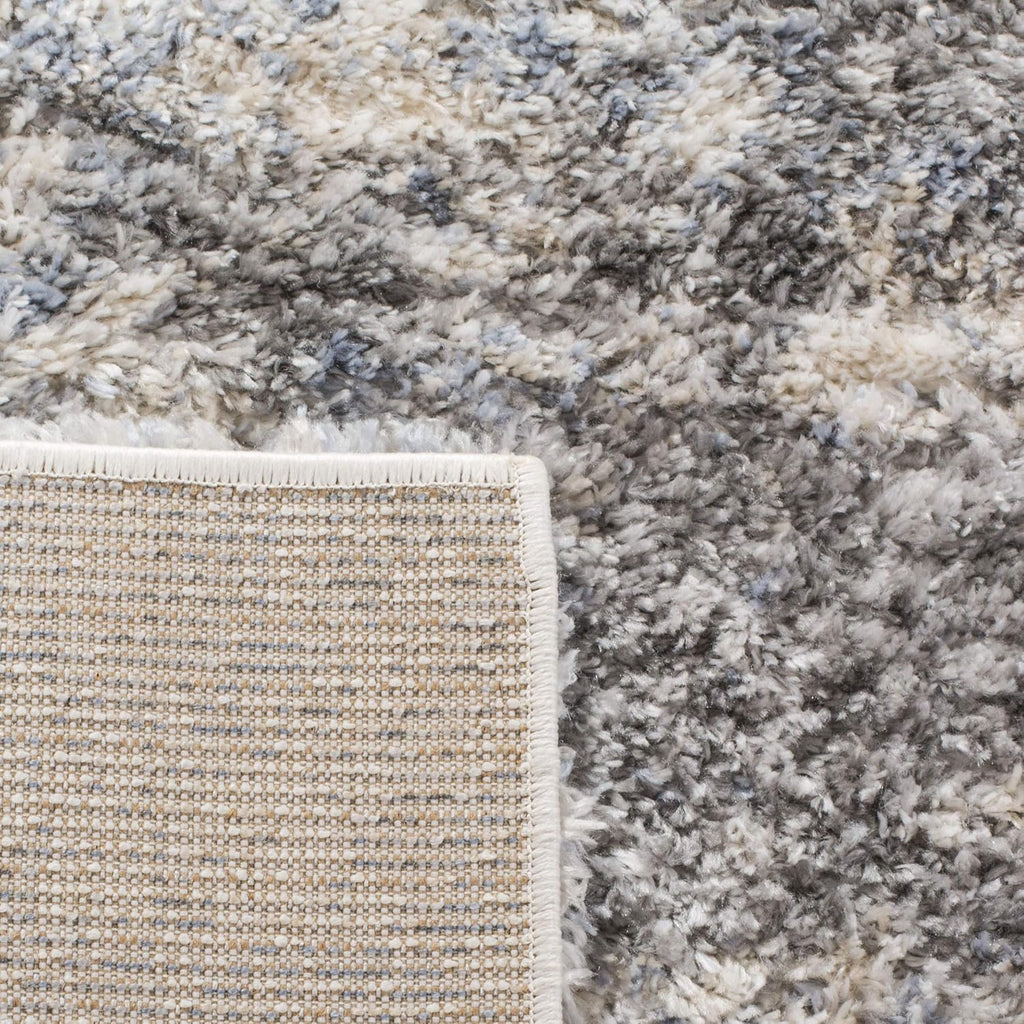 2' x 22' Grey Cream Plush Runner Rug Y90969