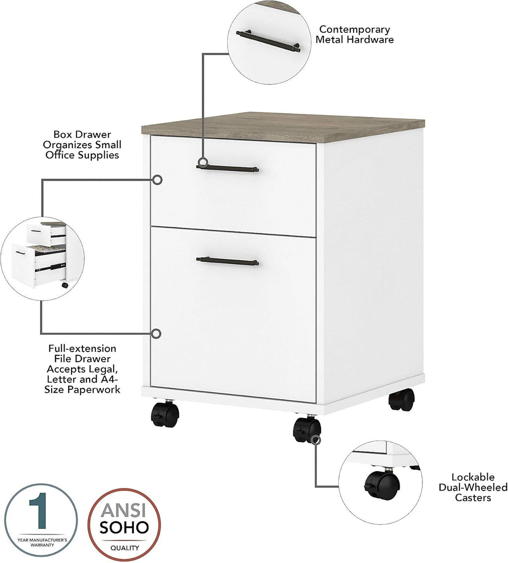 2 Drawer Mobile File Cabinet H240232