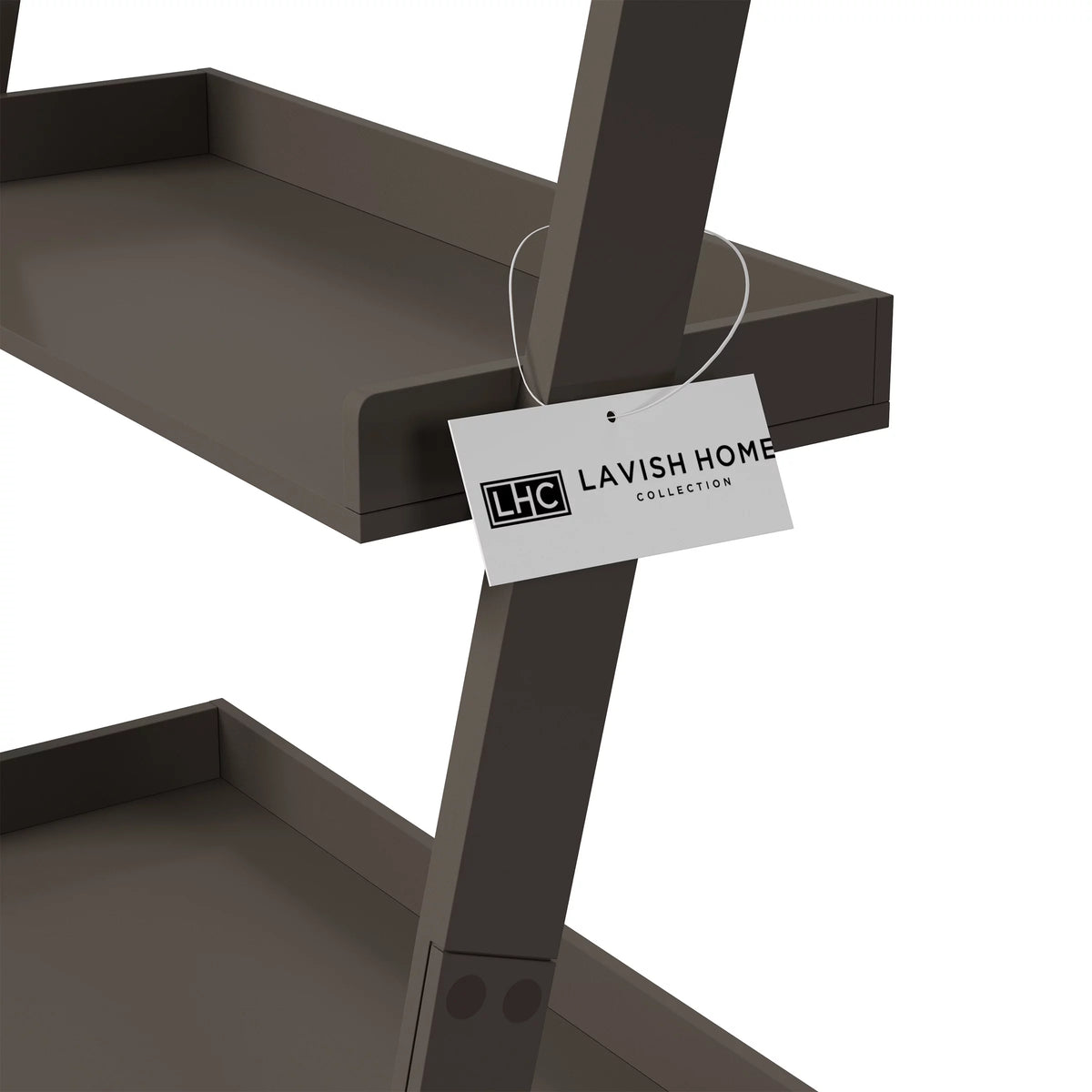 Slate Gray 5 Tier Leaning Bookshelf S285291
