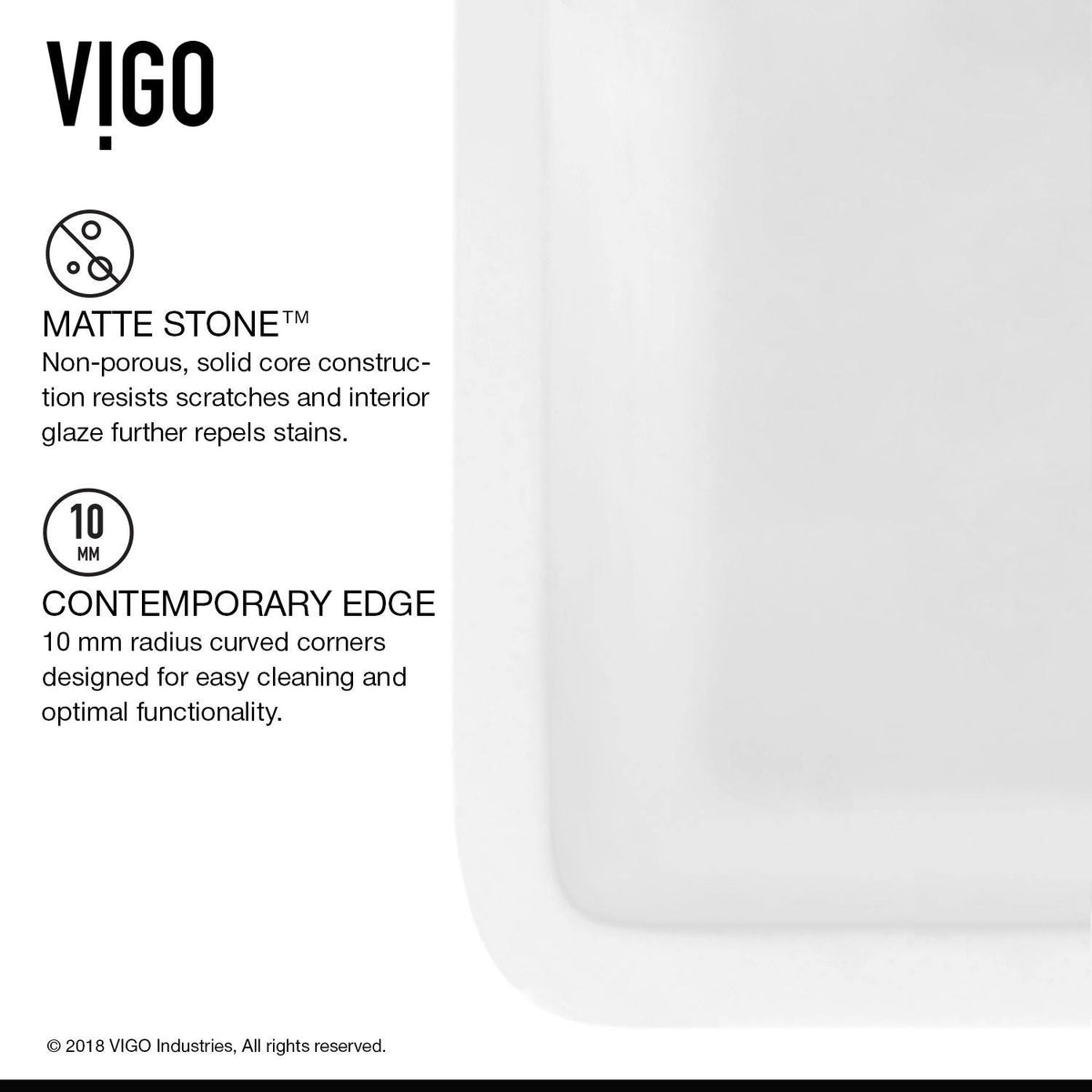 White Matte Stone Farmhouse Kitchen Sink with Grid H47116