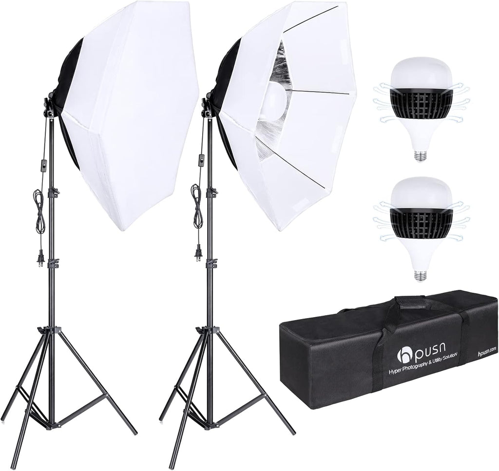 26inches Hexagon Softbox Lighting Kit with 2pcs 85W Bulbs H32619