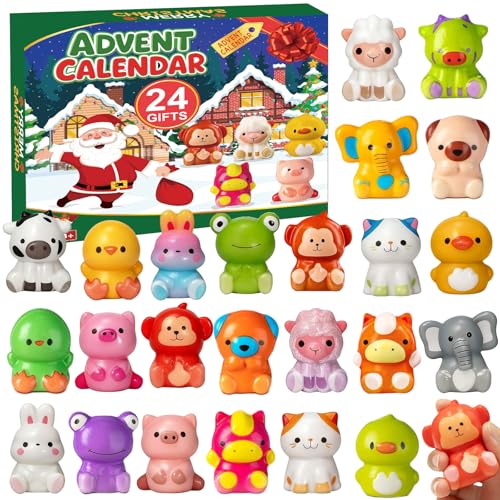 2025 Christmas Advent Calendar with 24 Slow Rising Toys R7696