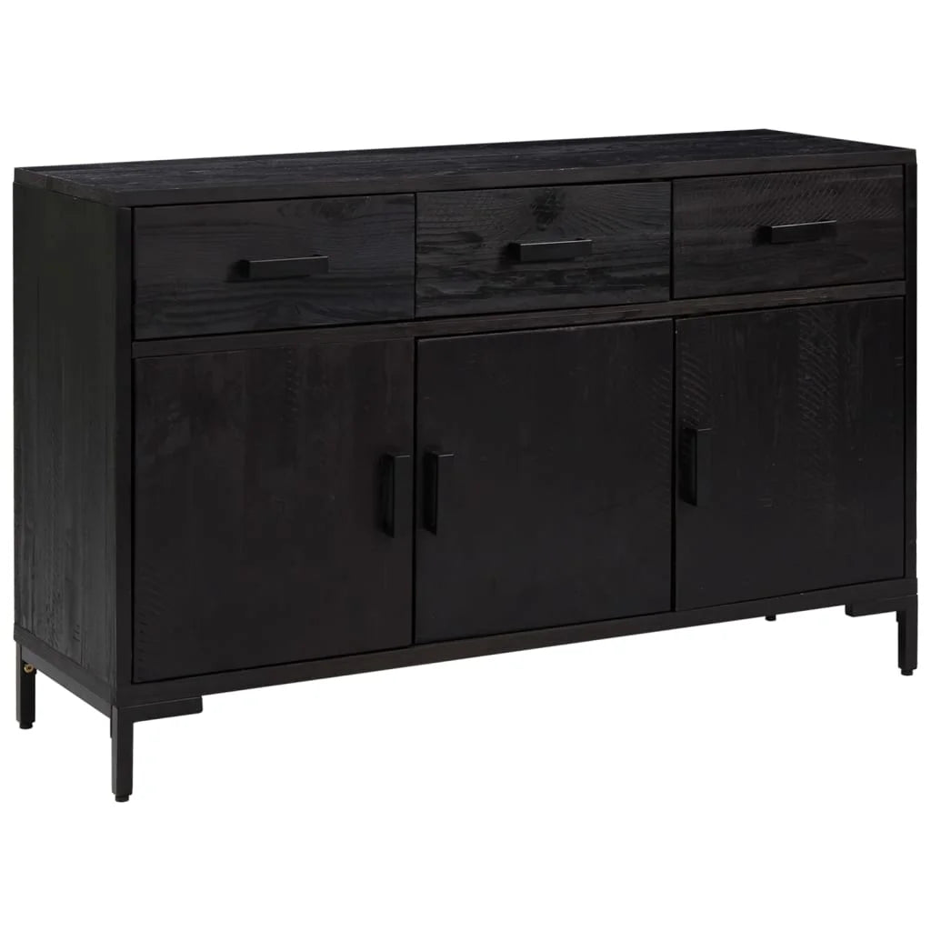 Black Solid Wood Pine Sideboard I2183
