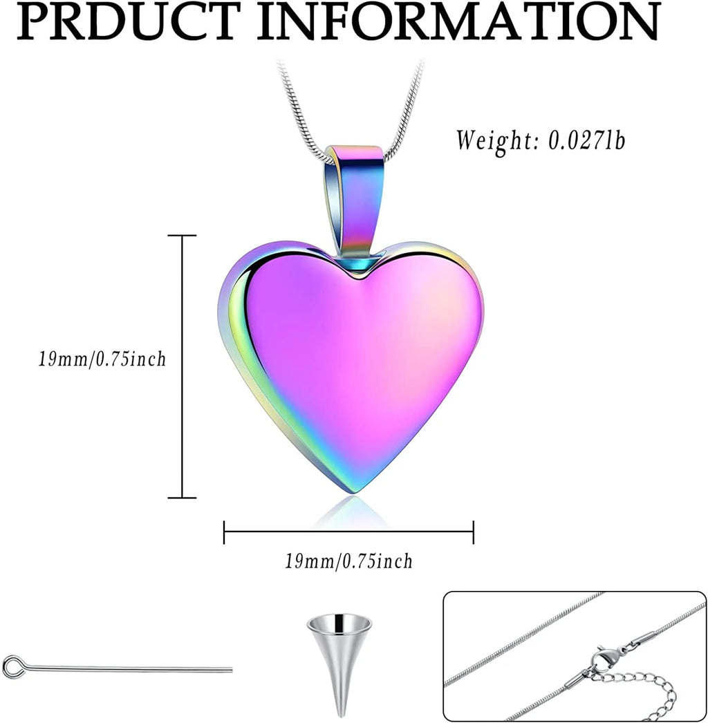 Heart Urn Necklace Cremation Jewelry V3151