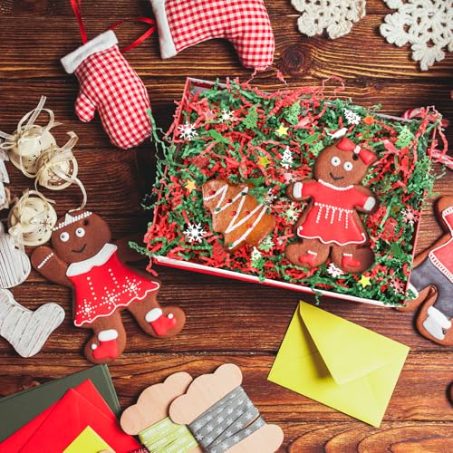 1LB Christmas Crinkle Cut Paper Basket Filler B4731