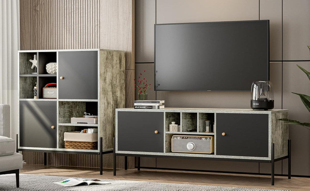 TV Stand with Storage and Open Shelves L82971