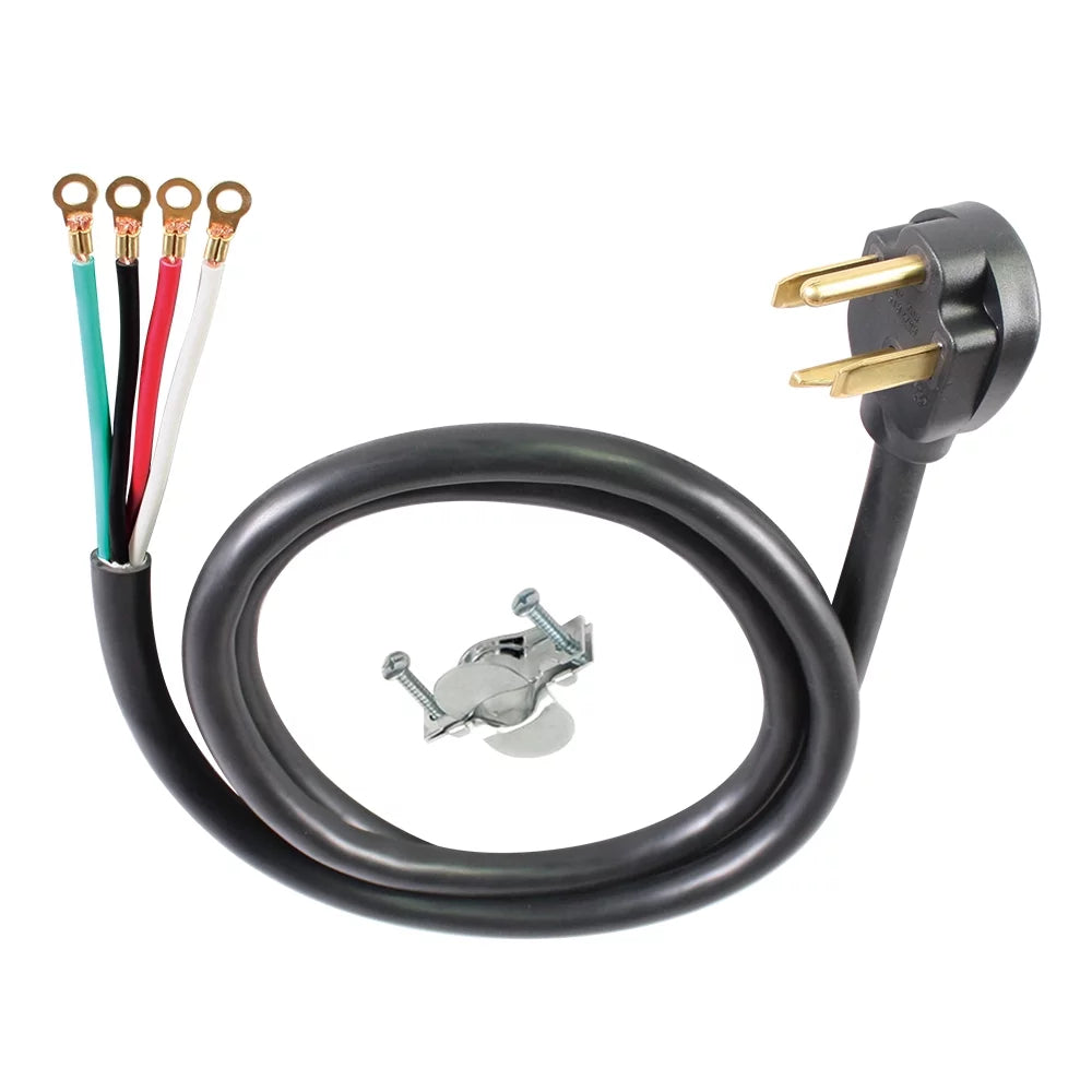 6FT 10AWG 4 Prong Black Dryer Cord C140