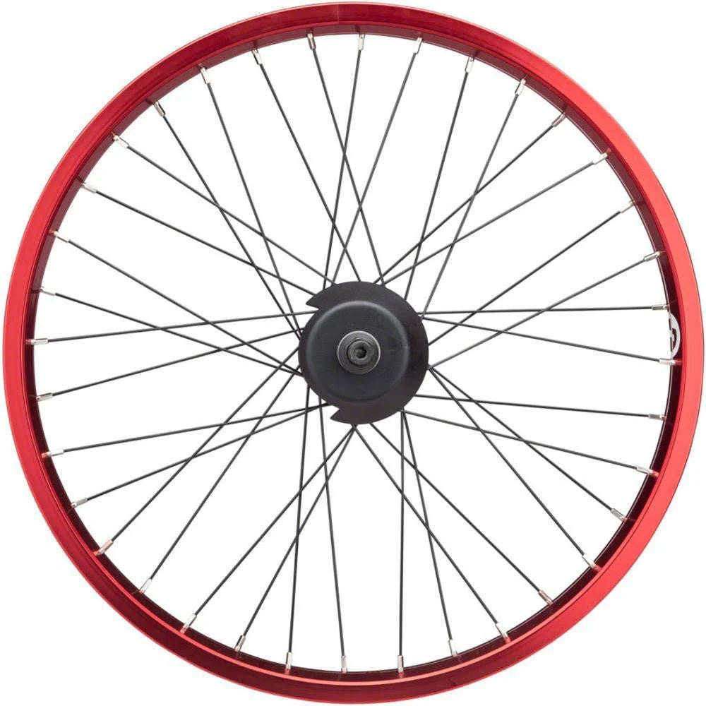 Red Rear Wheel 20 14 x 110mm Rim Brake Freecoaster V499021
