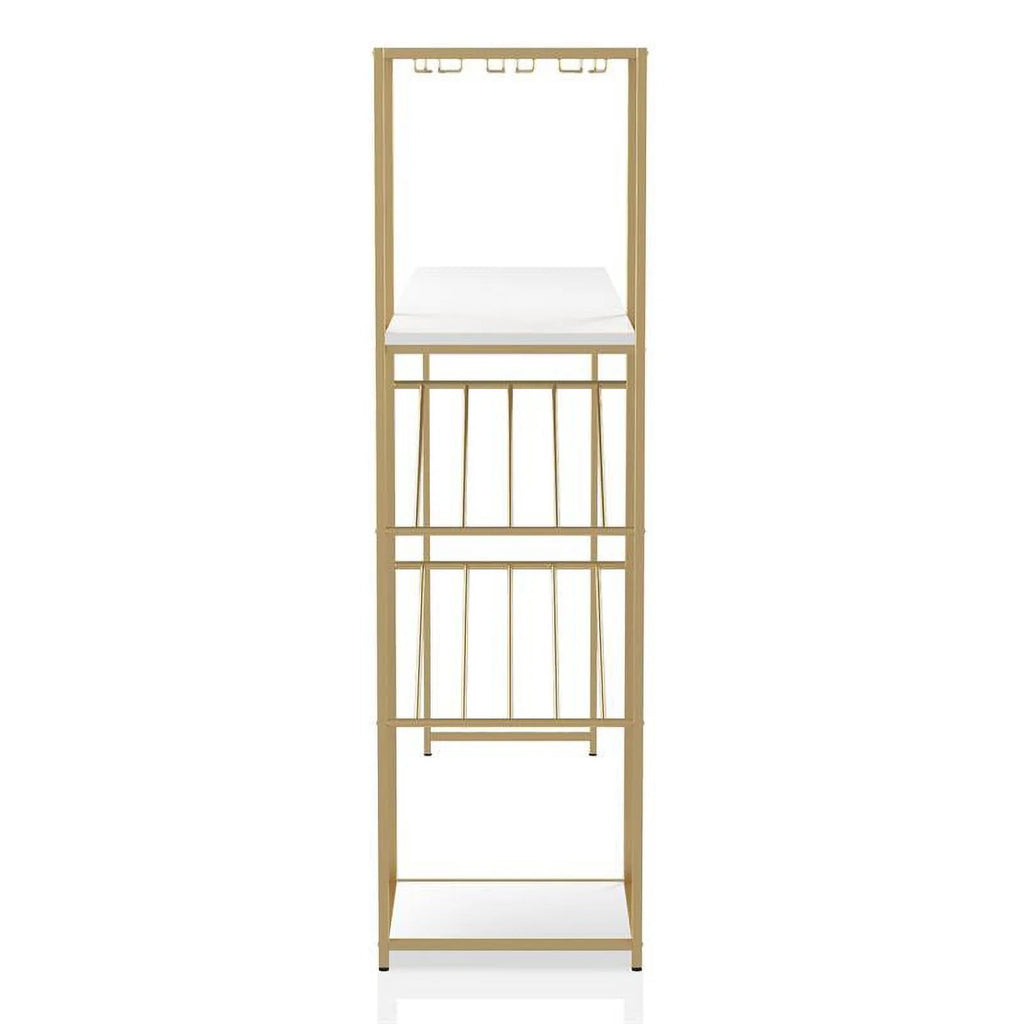 Metal Bar Table with Wine Shelf J5520