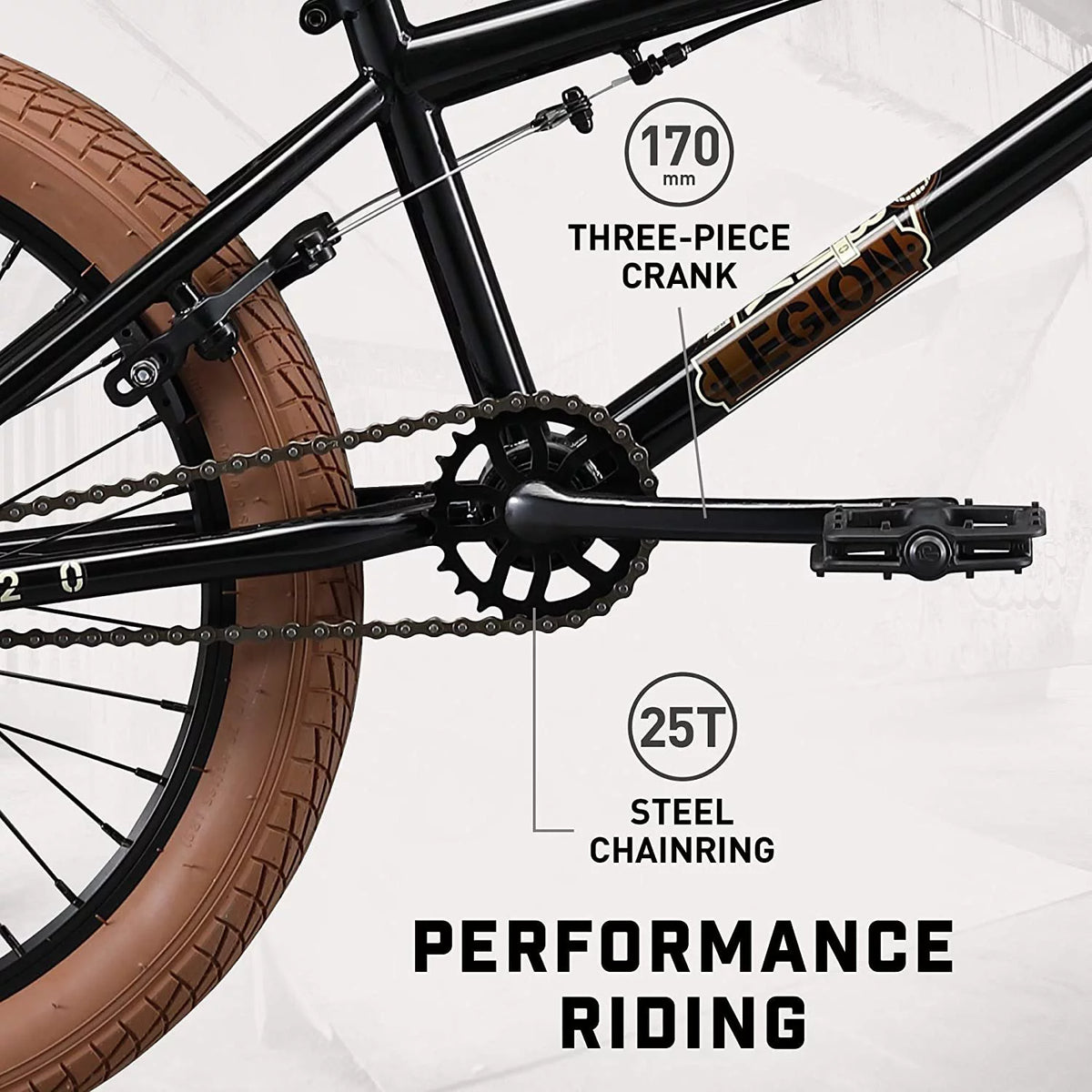 20-Inch Steel Frame Black BMX Bike F891386