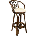Antique Finish Swivel Rattan Counterstool G326