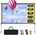 120 Inch Portable Projector Screen with Stand and Carry Bag N875923