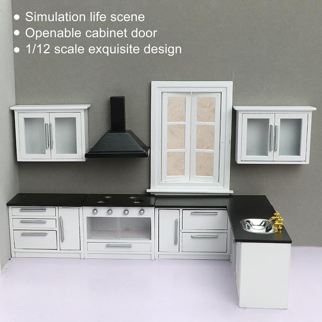 1:12 Mini Dollhouse Kitchen Cabinet Set E56692