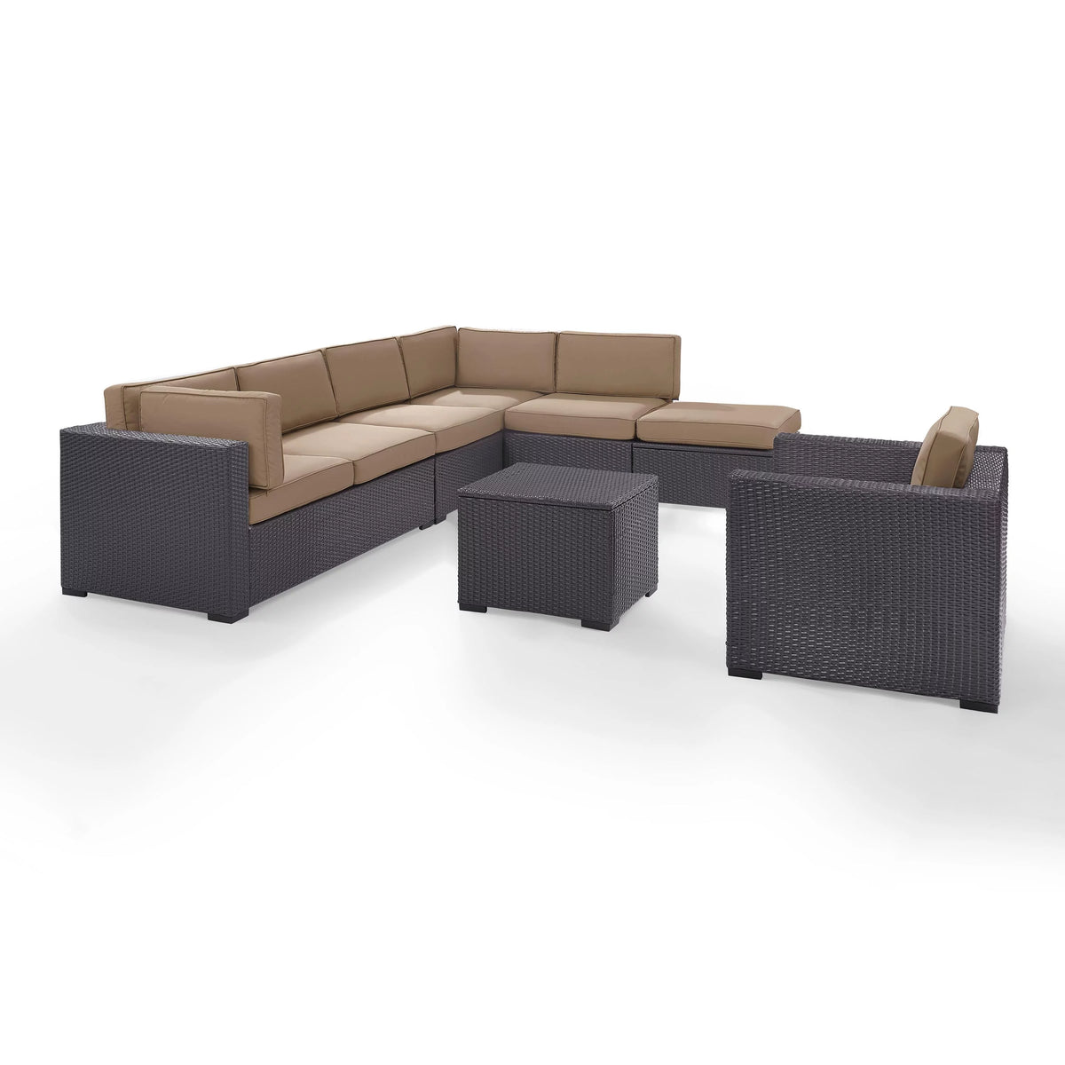 7 Person Outdoor Wicker Seating Set N712