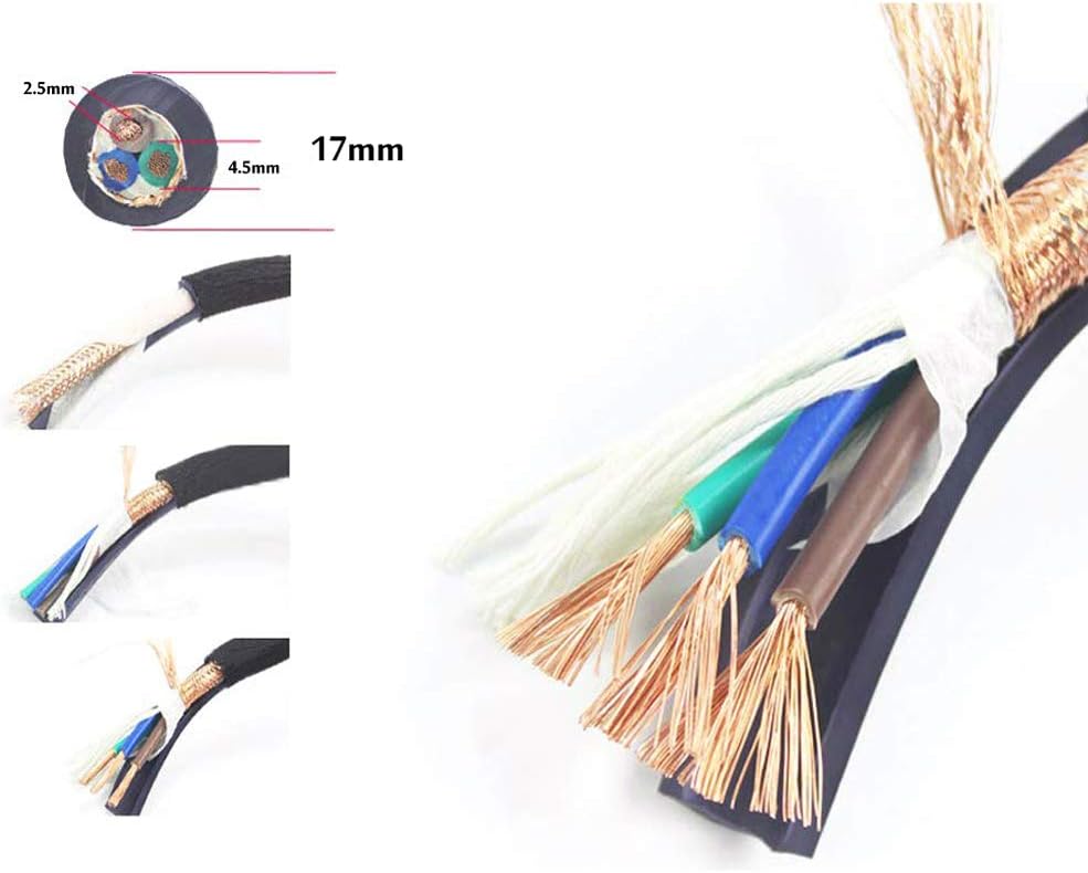 10AWG 125V 15A Braided Sleeve OFC Copper Power Cable G83356