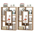 Natural 7 Cubes Wood Open Bookcase Y632