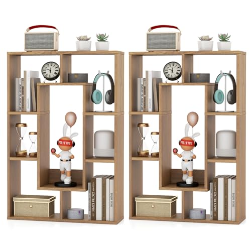 Natural 7 Cubes Wood Open Bookcase Y632