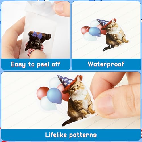 1000PCS Christmas Cat Stickers T712
