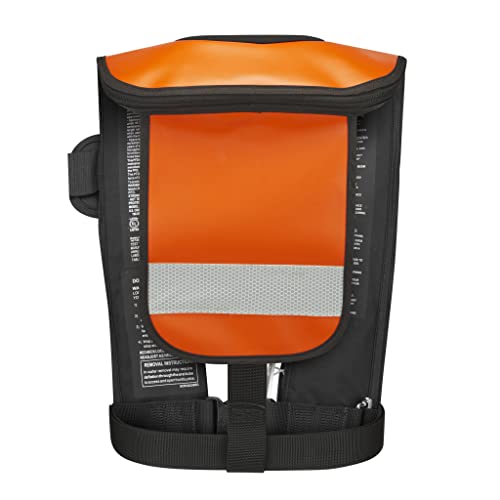 Orange & Black Inflatable Work Vest, 35 lb. Buoyancy W433