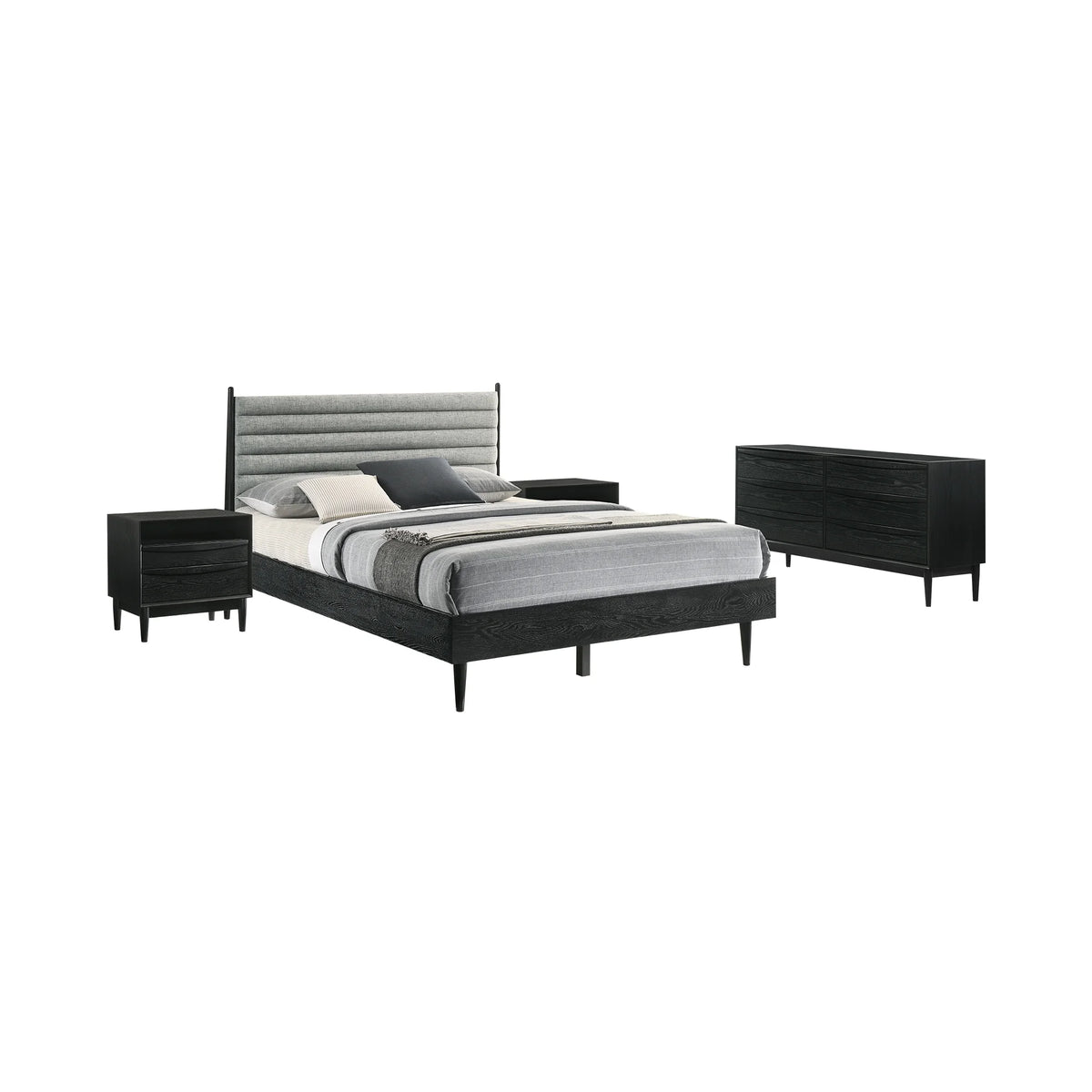 Queen 4 Piece Wood Bedroom Set S863